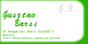 gusztav barsi business card